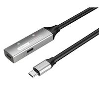 PremiumCord Câble d'Extension USB-C Actif avec Répéteur 5 m, USB-C Femelle vers Mâle, USB 3.2 Gen 1 Super Speed 5 Gbit/s , 2X Blindé, AWG20/28, Boîtier en Aluminium, Couleur Noir, Longueur 5 m