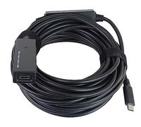 PremiumCord Câble d'extension USB-C avec répéteur M/F mâle vers femelle USB 3.2 Gen 1, 5 Gbit/s, couleur noir, longueur 10 m