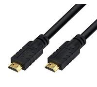 PremiumCord Câble HDMI 2.0 M/M Haut Débit 4K avec Amplificateur, 18 Gbit/s, Compatible Vidéo 4K @ 60 Hz, Deep Color, 3D, Arc, HDR, Dolby TrueHD, 3X Blindés, Connecteurs Plaqués Or, Noir, 15 m
