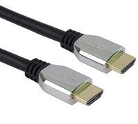 PremiumCord Câble HDMI 2.1 M/M Ultra Haut Débit 8K, 48 Gbit/s Avec Ethernet, Compatible Vidéo 8K @ 60 Hz, Deep Color, 3D, eARC, HDR, 3x Blindés, Connecteurs Plaqués Or, Argent, 0,5 m