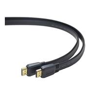 PremiumCord Câble HDMI Haut Débit 4K M/M, 10,2 Gbit/s Avec Ethernet, Compatible Vidéo 4K@30 Hz, Full HD 1080p, Deep Color, 3D, ARC, HDR, Dolby TrueHD, Connecteurs Plaqués Or, Plat, Noir, 5 m