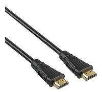 PremiumCord Câble HDMI Haut Débit 4K M/M, 10,2 Gbit/s Avec Ethernet, Compatible Vidéo 4K@30 Hz, Full HD 1080p, Deep Color, 3D, ARC, HDR, Dolby TrueHD, Connecteurs Plaqués Or, Noir, 20 m