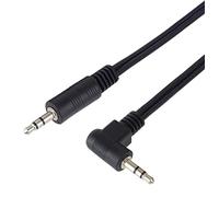 PremiumCord Câble Jack 0,5 m, Fiche jack 3,5 mm, Fiche Jack Stéréo à Fiche 90°, Câble de Connexion Audio Casque Auxiliaire, pour TV Téléphones Mobiles MP3 HiFi, Blindé, Noir, 0,5 m