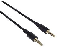 PremiumCord Câble StereoJack 3,5 mm 4pin, pour Transmission Audio et Vocale, Permet l'Utilisation d'un Microphone, Câble de Connexion Audio AUX Headset, M/M, Longueur 1 m
