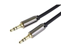 PremiumCord Câble StereoJack 3,5 mm, Fiche StereoJack 3,5 mm Mâle vers Mâle, Câble de Connexion Audio AUX Headset, Blindé, Connecteur Métallique, M/M, Longueur 5 m