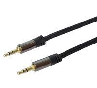 PremiumCord Câble Jack Stéréo Hq 3,5 mm, Fiche Jack 3,5 mm, Stereojack Mâle vers Mâle, Câble de Connexion Audio Casque Aux, Blindé, Connecteur Métallique, Tressé, M/M, Longueur 1,5 m