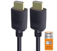 PremiumCord Câble HDMI 2.0B 4K@60Hz 18 Gbit/s avec Ethernet, connecteurs plaqués or, 1,5 m noir