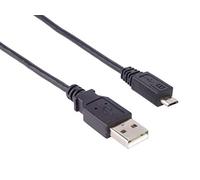 PremiumCord Câble de Connexion USB - Micro USB 5 m, Type A Mâle vers Type Micro B Mâle, Câble de Données Haut Débit 480 Mbit/s, 5 Broches, 2X Blindé, AWG28, Couleur Noir, 5 m