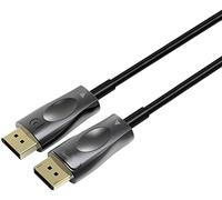 PremiumCord Câble Optique 8K DisplayPort 1.3/1.4 M/M 25 m, Mâle vers Mâle, 32,4Gbps, Vidéo 8K@60Hz, 5K@60Hz, 4K@60Hz 2160p, Connecteurs Plaqués Or, Noir