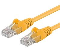PremiumCord Câble Patch, CAT5e, UTP, Ethernet, LAN, Rapide, Flexible et Durable, RJ45, 1Gbit/s, AWG 26/7, Câble en Cuivre 100% CU, Jaune, 1m