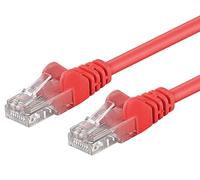 PremiumCord Câble Patch, CAT5e, UTP, Ethernet, LAN, Rapide, Flexible et Durable, RJ45, 1Gbit/s, AWG 26/7, Câble en Cuivre 100% CU, Rouge, 1,5m