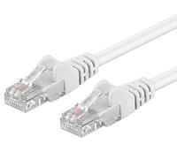 PremiumCord Câble Patch CAT5e UTP Ethernet LAN RJ45 1Gbit/s, AWG 26/7, 100% Cuivre, Rapide, Flexible et Durable, Blanc, 1m