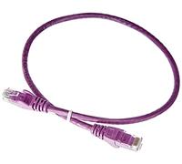 PremiumCord Câble Patch, CAT6, UTP, Ethernet, LAN, Rapide, Flexible et Durable RJ45 1Gbit/s Câble, AWG 26/7, Câble en Cuivre 100% CU, Violet, 0,5 m