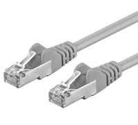 PremiumCord Câble Patch, CAT6a, 10Gbit/s, S/FTP, PIMF, Ethernet, LAN, Rapide, Flexible et Durable, RJ45, AWG 26/7, Câble en Cuivre 100% CU, Gris, 15m