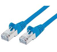 PremiumCord Câble Patch, CAT6a, 10Gbit/s, S/FTP, PIMF, Ethernet, LAN, Rapide, Flexible et Durable, RJ45, AWG 26/7, Câble en Cuivre 100% CU, Bleu, 1,5m