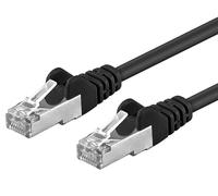 PremiumCord Câble Patch, CAT6a, 10Gbit/s, S/FTP, PIMF, Ethernet, LAN, Rapide, Flexible et Durable, RJ45, AWG 26/7, Câble en Cuivre 100% CU, Noir, 1,5m