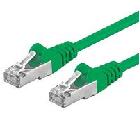 PremiumCord Câble Patch, CAT6a, 10Gbit/s, S/FTP, PIMF, Ethernet, LAN, Rapide, Flexible et Durable, RJ45, AWG 26/7, Câble en Cuivre 100% CU, Vert, 0,2m