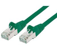 PremiumCord Câble Patch, CAT6a, 10Gbit/s, S/FTP, PIMF, Ethernet, LAN, Rapide, Flexible et Durable, RJ45, AWG 26/7, Câble en Cuivre 100% CU, Vert, 1m