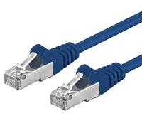 PremiumCord Câble Patch, CAT6a, 10Gbit/s, S/FTP, PIMF, Ethernet, LAN, Rapide, Flexible et Durable, RJ45, AWG 26/7, Câble en Cuivre 100% CU, Bleu, 5m