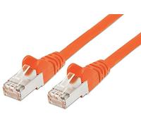 PremiumCord Câble Patch, CAT6a, 10Gbit/s, S/FTP, PIMF, Ethernet, LAN, Rapide, Flexible et Durable, RJ45, AWG 26/7, Câble en Cuivre 100% CU, Orange, 1m