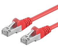 PremiumCord Câble Patch, CAT6a, 10Gbit/s, S/FTP, PIMF, Ethernet, LAN, Rapide, Flexible et Durable, RJ45, AWG 26/7, Câble en Cuivre 100% CU, Rouge, 2m