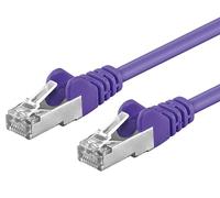PremiumCord Câble Patch, CAT6a, 10Gbit/s, S/FTP, PIMF, Ethernet, LAN, Rapide, Flexible et Durable, RJ45, AWG 26/7, Câble en Cuivre 100% CU, Violet, 2m