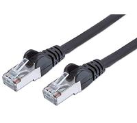 PremiumCord Câble Patch, CAT6a, S/FTP, PIMF, Ethernet, LAN, Rapide, Flexible et Durable RJ45 10Gbit/s Câble, AWG 26/7, Câble en Cuivre 100% CU, Noir, 3m