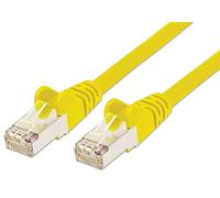 PremiumCord Câble Patch, CAT6a, 10Gbit/s, S/FTP, PIMF, Ethernet, LAN, Rapide, Flexible et Durable, RJ45, AWG 26/7, Câble en Cuivre 100% CU, Jaune, 0,2m