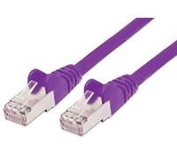 PremiumCord Câble Patch, CAT6a, S/FTP, PIMF, Ethernet, LAN, Rapide, Flexible et Durable RJ45 10Gbit/s Câble, AWG 26/7, Câble en Cuivre 100% CU, Violet, 0,5 m