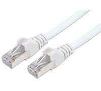 PremiumCord Câble Patch, CAT6a, S/FTP, PIMF, Ethernet, LAN, Rapide, Flexible et Durable RJ45 10Gbit/s Câble, AWG 26/7, Câble en Cuivre 100% CU, Blanc, 1,5 m