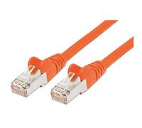 PremiumCord Cable Patch, CAT6a, S/FTP, PIMF, Ethernet, LAN, Rapide, Flexible et Durable RJ45 10Gbit/s Cable, AWG 26/7, Cable en Cuivre 100% CU, Orange, 1,5 m