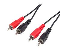 PremiumCord Câble RCA 2m, 2X Fiche vers 2X Fiche, Câble de Connexion Audio Vidéo, Stéréo, pour TV, Téléphones Portables, Mp3, HiFi, Couleur Noir