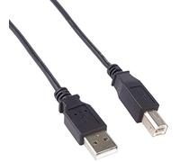 PremiumCord Câble USB 2.0 Haute Vitesse M/M 2 m, A Mâle vers B Mâle, Câble de Connexion USB pour Scanners Etc., Double Blindage, AWG28, Couleur Noir, Longueur 2 m