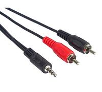 PremiumCord Câble Y Jack vers RCA 15m, Fiche Jack 3,5mm vers 2X Fiches RCA RCA, Jack vers RCA, Audio Stéréo, pour Appareil Photo Numérique, TV, Téléphones Portables, Mp3, HiFi, Couleur Noir