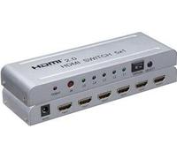 PremiumCord Commutateur HDMI 4Kx2K@60Hz 5:1 métal avec télécommande et adaptateur secteur