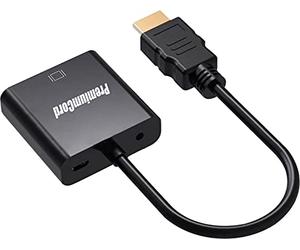 PremiumCord Convertisseur HDMI vers VGA avec Jack stéréo 3,5 mm avec câble Audio HDMI 1.3, HDCP 1.2, Compatible Full HD 1080p, connecteurs plaqués Or khcon-54