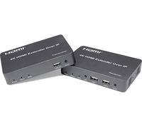 PremiumCord Extendeur HDMI avec USB vers 150 m Via IP, Cat 6 UTP, LAN, Pas de Retard, 4K 2160 30Hz, Full HD 1080p