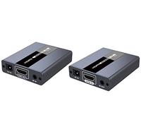 PremiumCord Extendeur HDMI jusqu'à 120 m Via câble Patch Cat5/Cat6, câble LAN, boîtier en métal, Compatible avec Full HD 1080p, 3D, Dolby-True HD, Non compressé et sans Latence