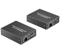 PremiumCord Extendeur Kvm HDMI sur Cat6/6A/7 Jusqu'À 70 m, UHD 4K 2160p 30 Hz, Full HD 1080p, Transmission USB, HDMI 1.4, HDCP 1.4, HDR 10, No Delay, Boîtier Métallique