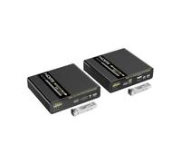 PremiumCord Extenseur Optique HDMI avec Port USB Jusqu'à 40 km, Résolution 4K @ 60 Hz, HDR, 4:4, HDMI 2.0, Boîtier en Métal, Couleur Noire