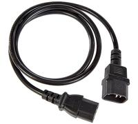 PremiumCord Extension d'alimentation pour PC 230V 1m, Rallonge IEC 320, Prise à Fiche, IEC 320 C13 pour C14, Câble d'alimentation, Couleur Noire