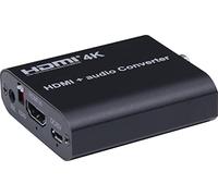 PremiumCord Extracteur Audio HDMI 4K avec Séparation Audio sur StereoJack, SPDIF TOSLINK, RCA Cinch, Couleur Noire