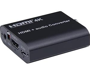 PremiumCord Extracteur Audio HDMI 4K avec Séparation Audio sur StereoJack, SPDIF TOSLINK, RCA Cinch, Couleur Noire