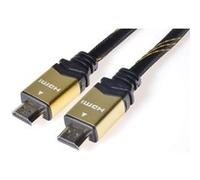 PremiumCord Gold Câble HDMI Haute Vitesse avec Ethernet plaqué Or 1 m - kphdmet1 Noir