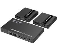 PremiumCord HDMI 1-2 Splitter + Extender via Cat6 / 6a / 7, Ultra HD 4K @ 30Hz à 70m, Habillage en Métal, 2 Destinataires avec Alimentation, Dolby TrueHD, 3D, EDID, CEC, HDCP2.2