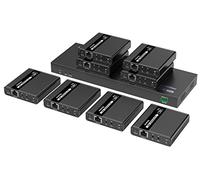 PremiumCord HDMI 1-8 Splitter + Extender via Cat6 / 6a / 7, Ultra HD 4K @ 30Hz à 70m, Habillage en Métal, 2 Destinataires avec Alimentation, Dolby TrueHD, 3D, EDID, CEC, HDCP2.2