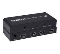 PremiumCord Interrupteur HDMI 3 : 1 métal avec télécommande et Bloc dalimentation - khswit31b