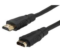 PremiumCord Kphdmf3 Rallonge HDMI Haute Vitesse 3 m vidéo 4K 2160p Full HD 1080p Deep Color 3D Arc HDR Dolby TrueHD 10,2 Gbps Connecteurs plaqués Or Noir