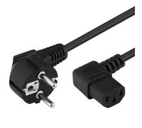 PremiumCord KPSP2-90 câble électrique Noir 2 m CEE7/7 Coupleur C13 - Cables électriques (2 m, Male connector / Female connector, CEE7/7, Coupleur C13, 230 V, Noir)