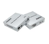 PremiumCord Optical HDMI Extender BIS zu 20km, Auflösung 4K@60Hz 2160p, HDMI 2.0, HDCP 2.2, Metallgehäuse Schwarze Farbe